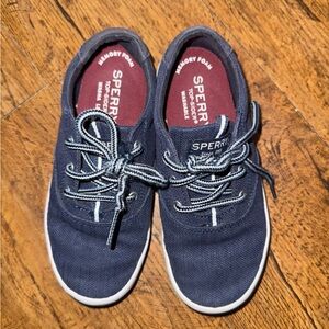 Boys Sperrys navy blue dressy preppy lace up size 12.5M